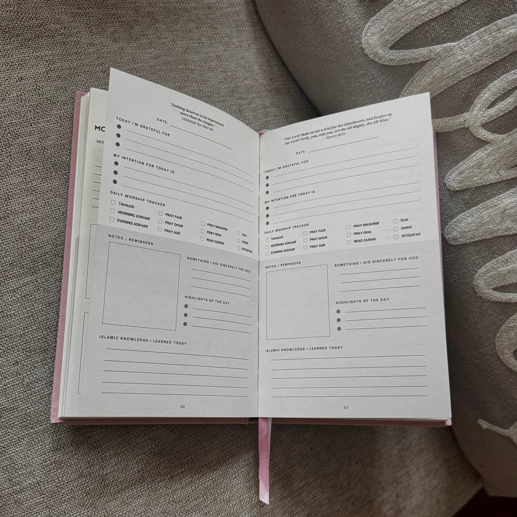 Blush Linen Gratitude Journal