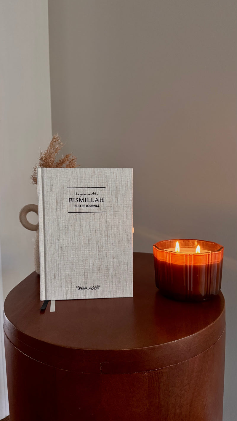 Begin with Bismillah - Bullet Journal in Dove Linen