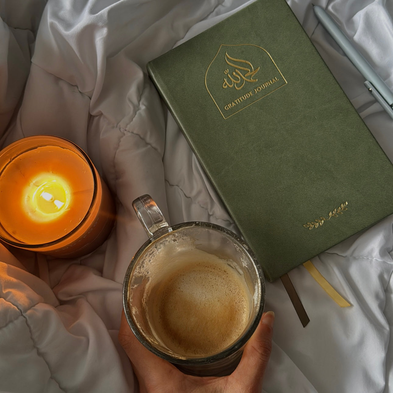 Olive Leather Gratitude Journal