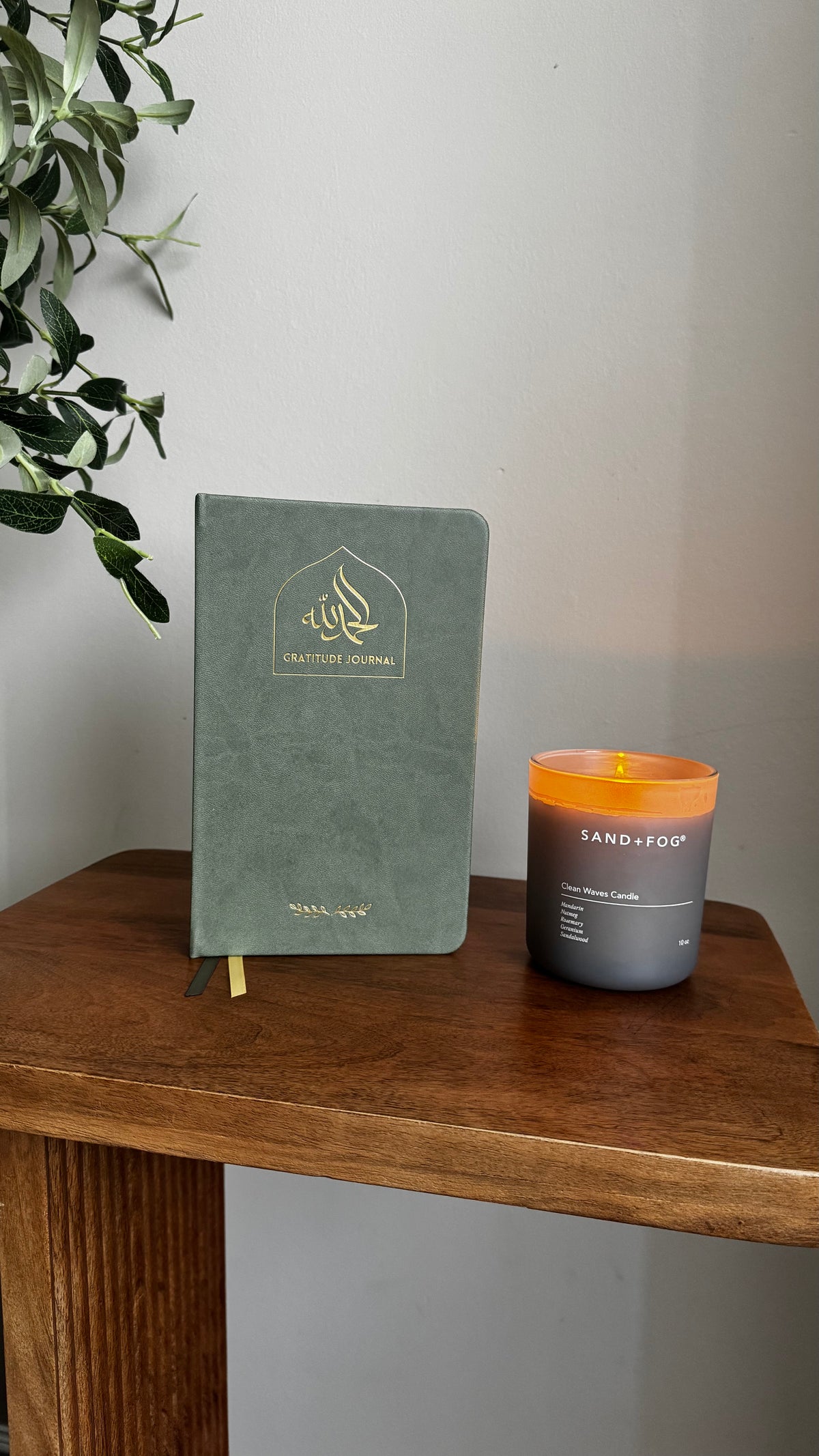 Olive Leather Gratitude Journal