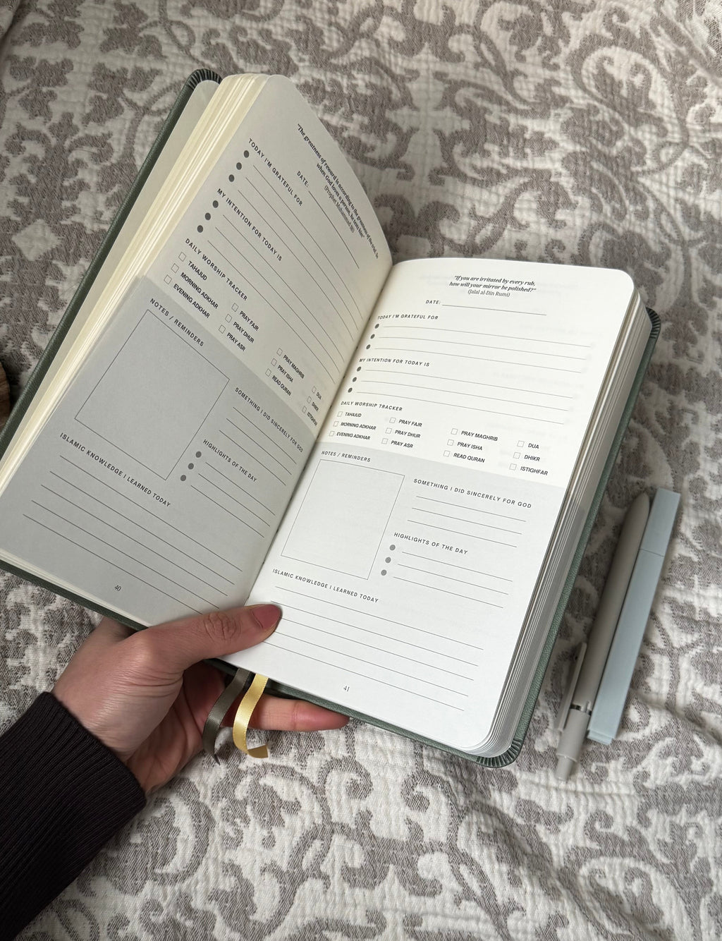 Olive Leather Gratitude Journal