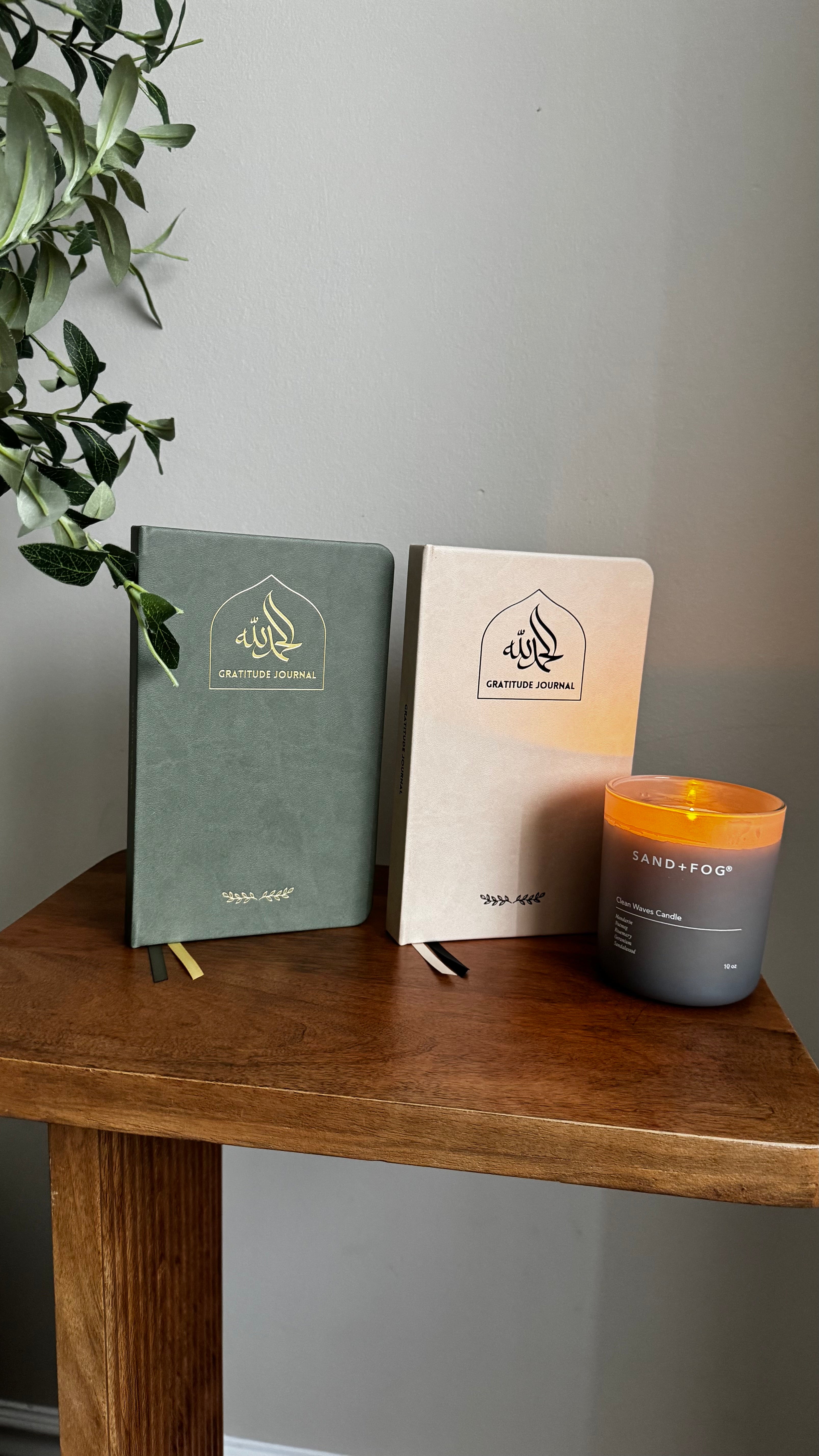 Olive Leather Gratitude Journal